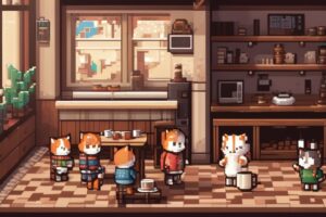 A vibrant collage showcasing top indie pixel games, featuring colorful pixelated characters, unique game environments, and retro-style graphics, highlighting the charm and creativity of the indie gaming scene.