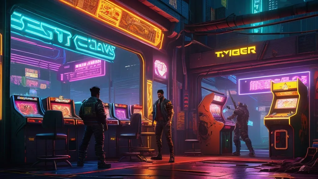cyberpunk 2077 turf wars arcade game interface