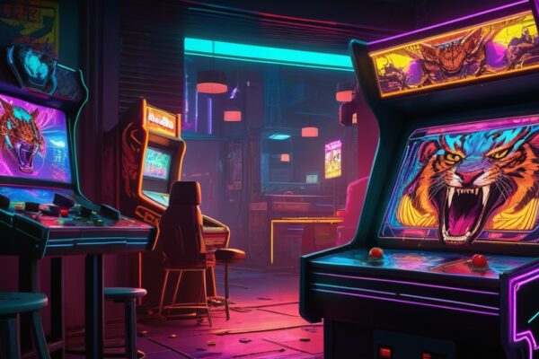 cyberpunk 2077 turf wars arcade game​​ scene