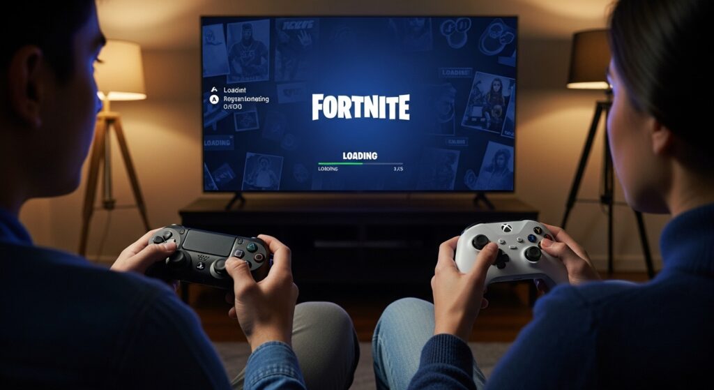 Fortnite crossplay PS5 vs Xbox controllers gameplay