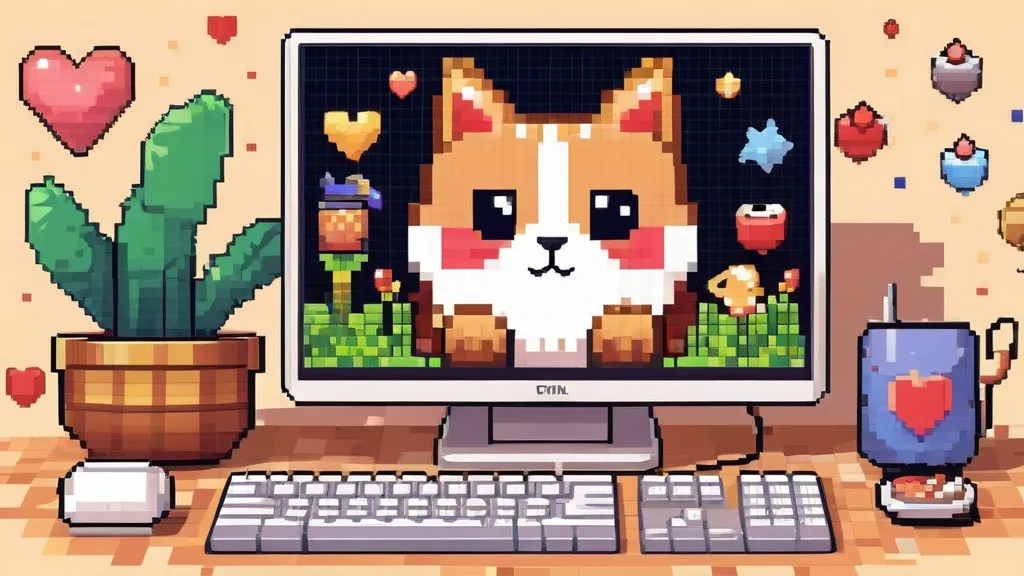 pixel pets characters in vibrant colors