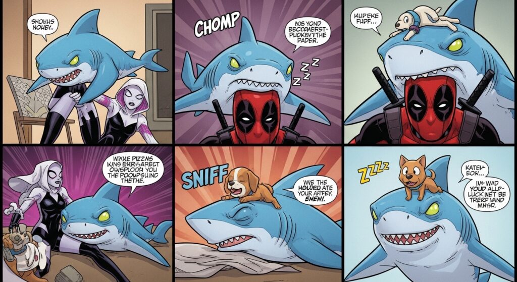 Compilation of Jeff the Land Shark moments from Marvel Comics.