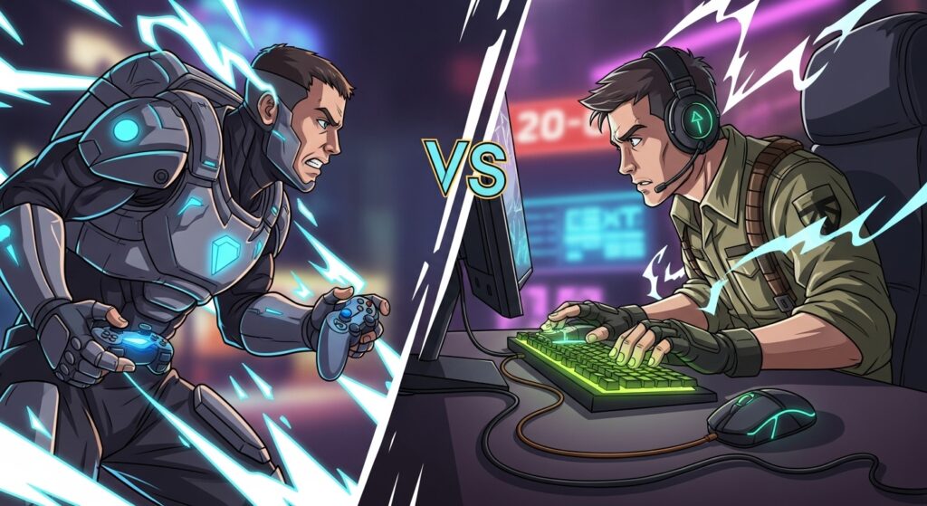 PC vs console player matchup in Battlefield 2042 crossplay.